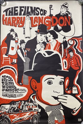 Lot 417 - William Hogarth, The Films of Harry Langdon, exhibition poster, Dec 5th to 17th 1967