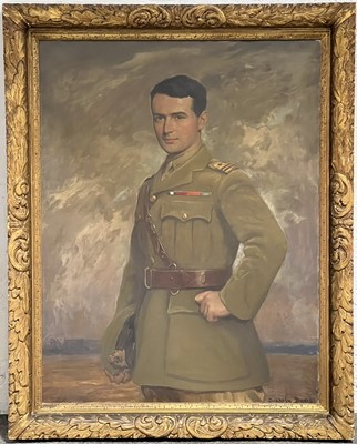 Lot 181 - Noel Denholm Davis, Lieut Commander Lance Brewill, three quarter length portrait