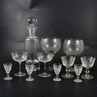 Lot 61 - A collection of table glass, four boxes including a set of six large goblets