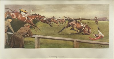 Lot 474 - After Joy Hawken, three horse racing prints, r=two Aldin prints and a Lester Piggott signed print