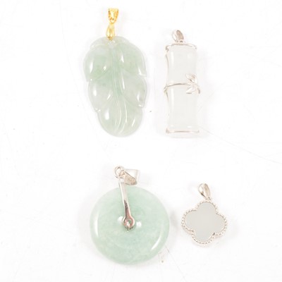 Lot 172 - Gemporia - Four type A jadeite pendants.