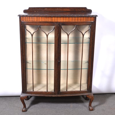 Lot 551 - Mahogany bowfront china cabinet