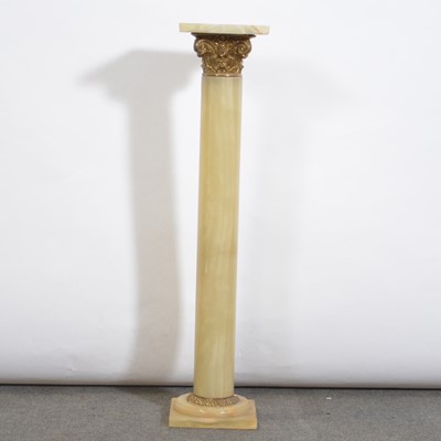 Lot 417 - French onyx and gilt metal mounted pedestal