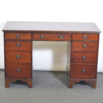 Lot 454 - Victorian mahogany twin pedestal desk