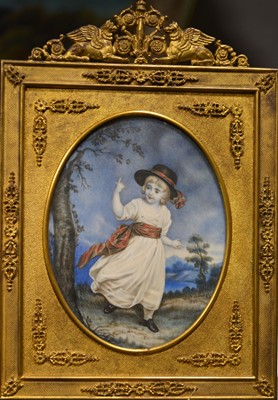 Lot 357 - After Gainsborough, Child in a landscape