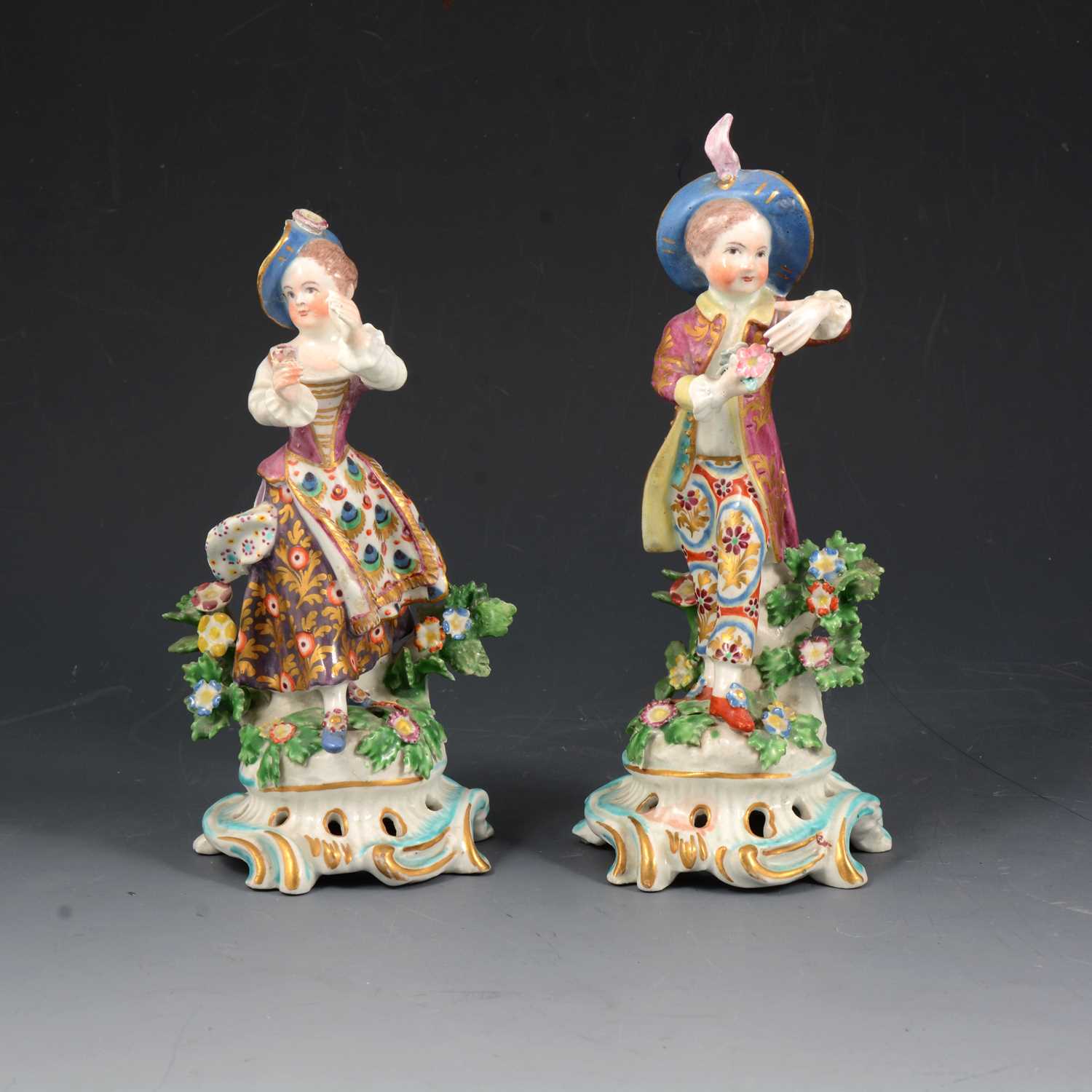 Lot 5 - Pair of Bow porcelain New Dancers figures