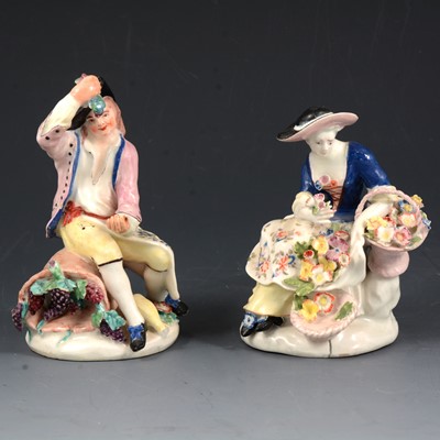 Lot 7 - Two Bow porcelain figures