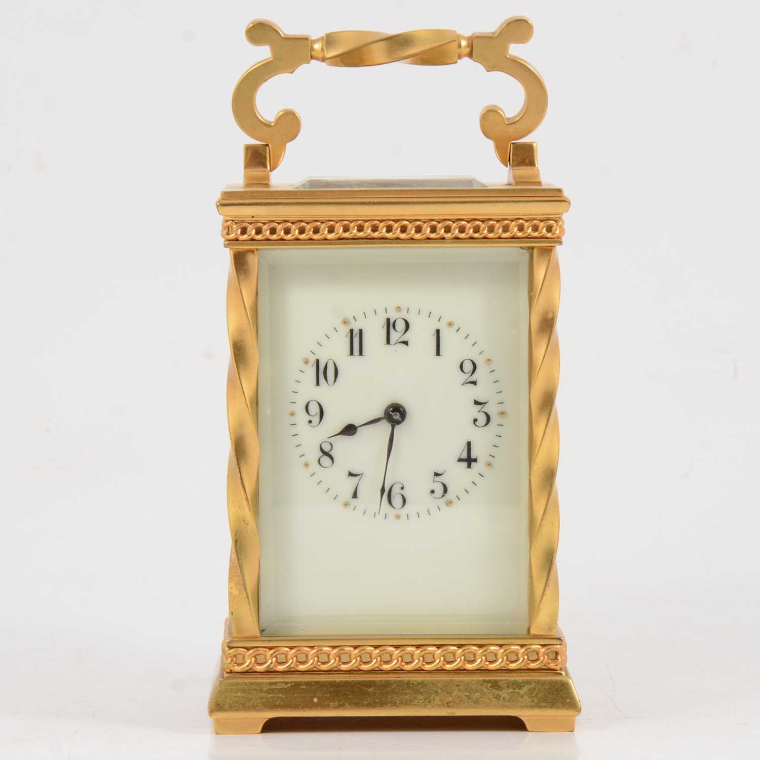 Lot 161 - French gilt metal carriage clock