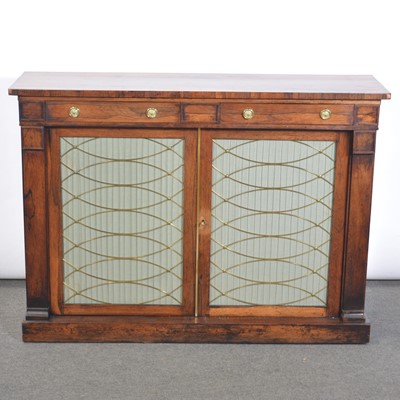 Lot 257 - Regency rosewood credenza