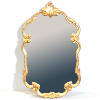 Lot 398 - Gilt painted wall mirror