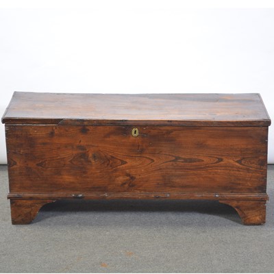 Lot 421 - Georgian boarded elm coffer