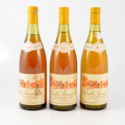 Lot 320 - Fourchames, Chablis Premier Cru, 1979, 11 bottles, and 10 bottles of French table wine