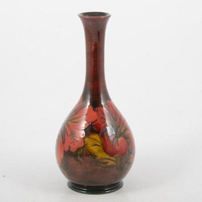 Lot 11 - Walter Moorcroft for Moorcroft Pottery, flambe Hibiscus vase