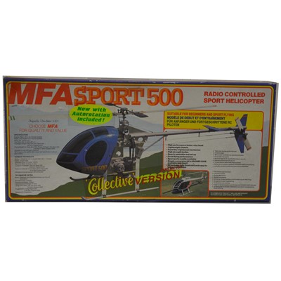 Lot 361 - MFA SPORT 500 HELICOPTER kit complete with engine, unfinished never flown.