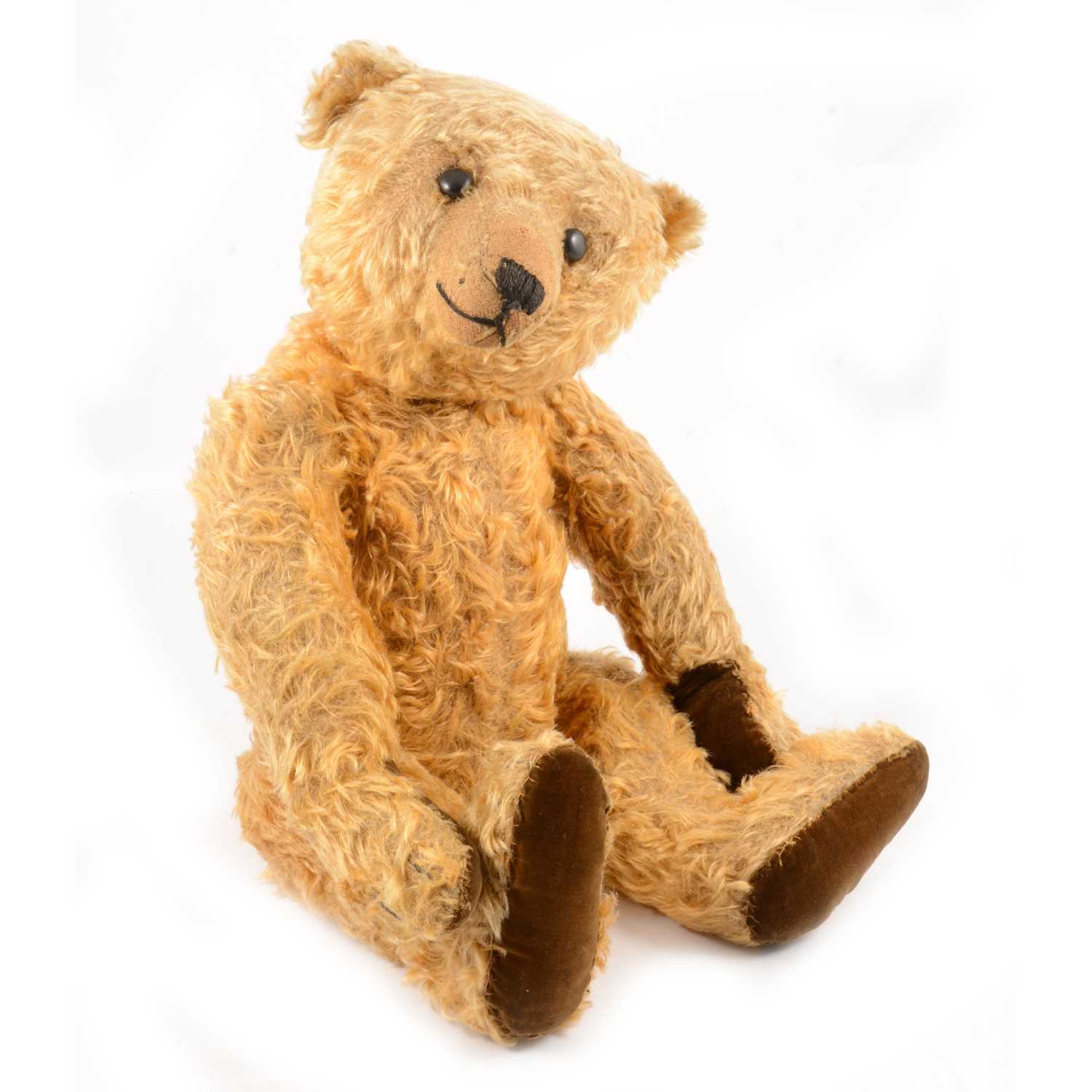 285 - Steiff Teddy bear, 'Grumbly' early 20th century golden long mohair fur.