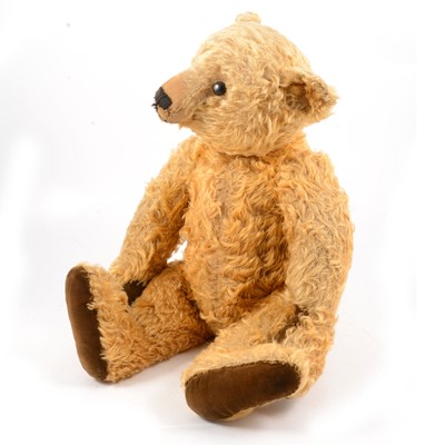 Lot 285 - Steiff Teddy bear, 'Grumbly' early 20th century golden long mohair fur.