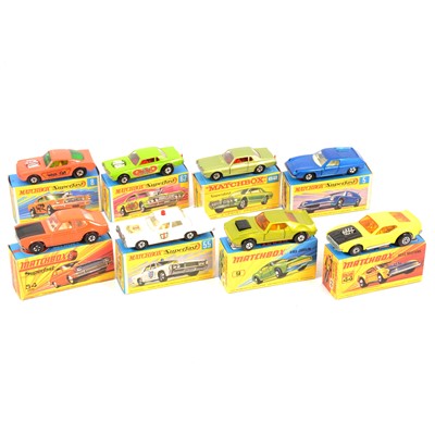 Lot 150 - Eight boxed Lesney Matchbox  Superfast Series models