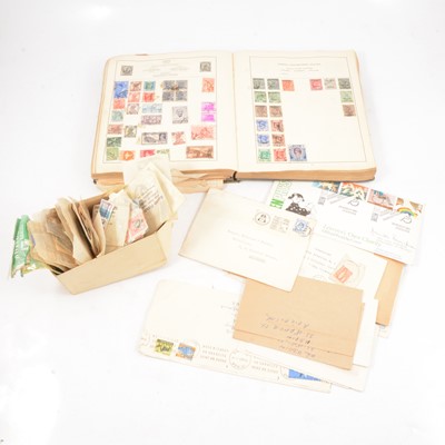 Lot 116 - One box of stamps, first day covers and 1937  coronation ephemera.