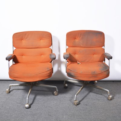 Lot 1082 - Charles and Ray Eames for Herman Miller, four armchairs, model ES104, 1970s