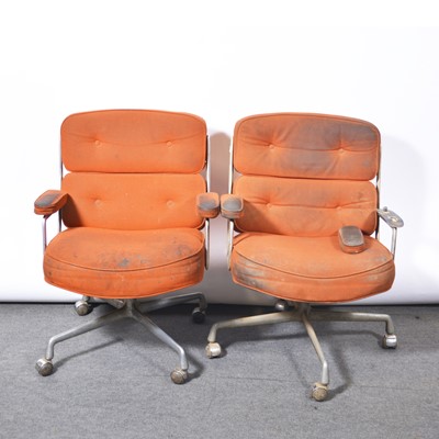 Lot 1082 - Charles and Ray Eames for Herman Miller, four armchairs, model ES104, 1970s
