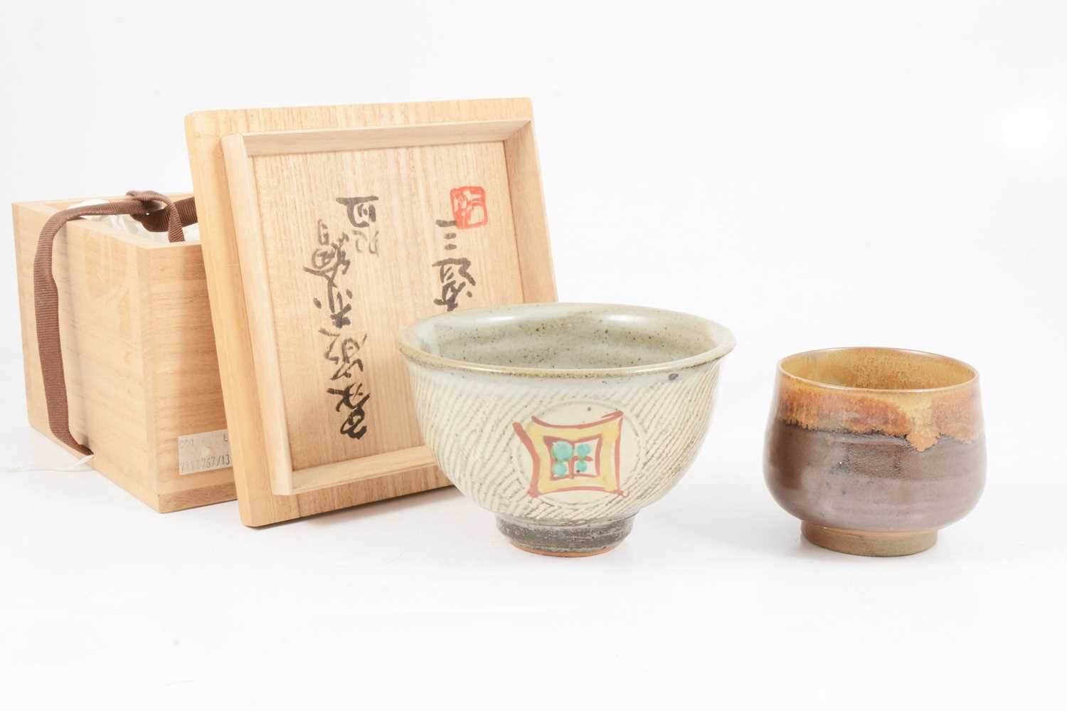 Lot 1046 - Shimaoka Tatsuzo, a stoneware teabowl; and another Korean teacup