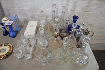 Lot 50 - Collection of glassware including decanters