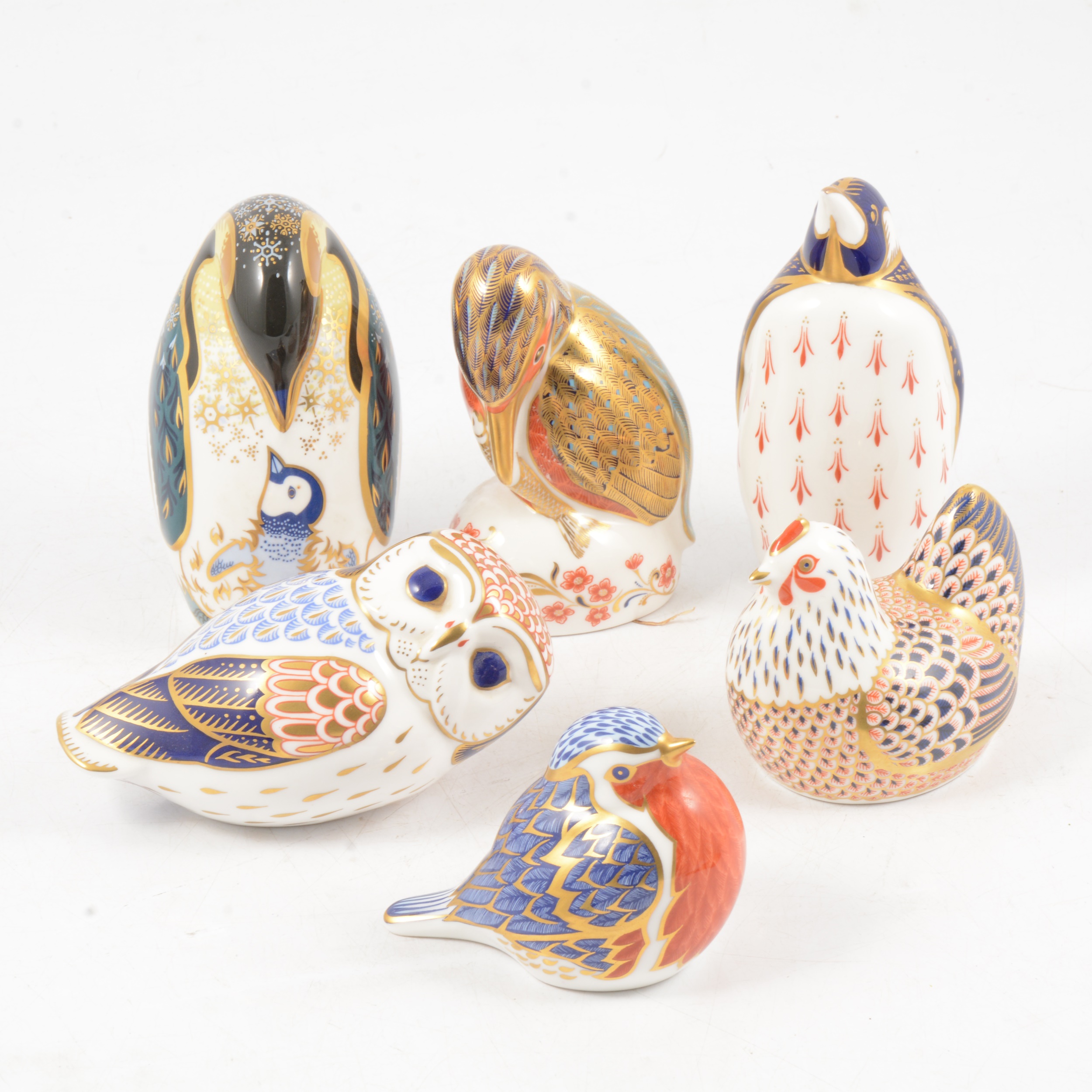 Lot 19 Six Royal Crown Derby paperweights