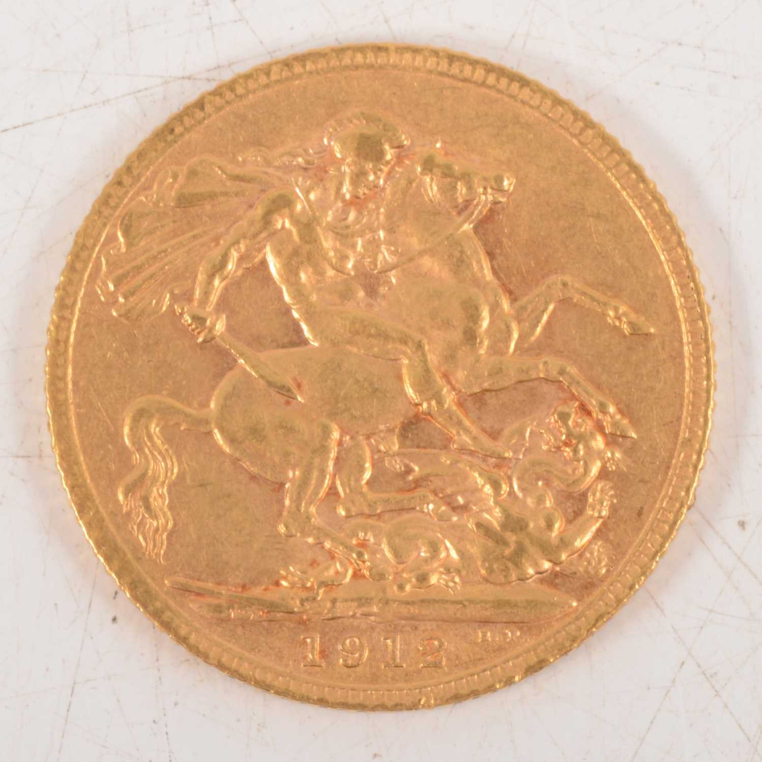 Lot 212 - George V gold Sovereign coin, 1912