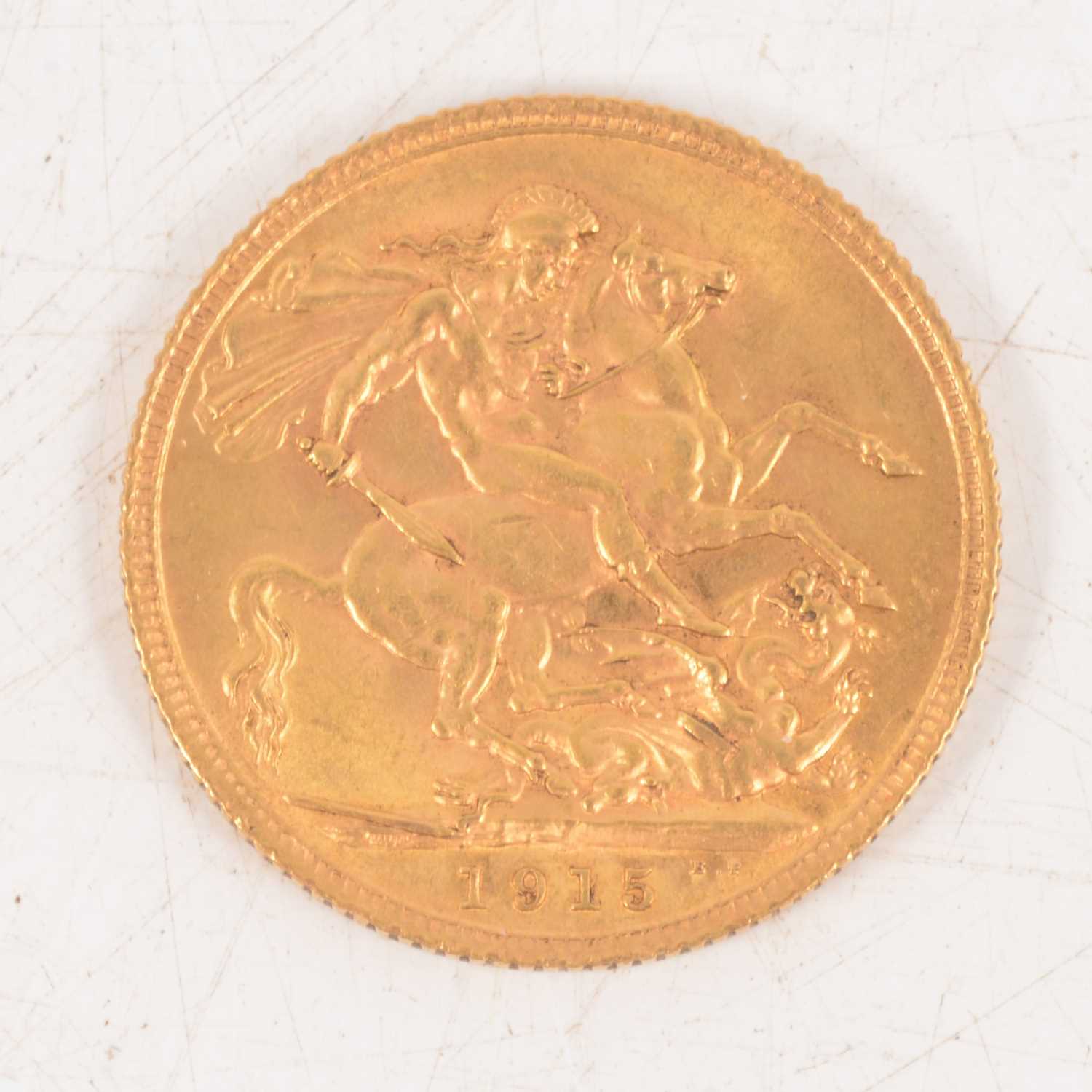 Lot 198 - George V gold Sovereign coin, 1915