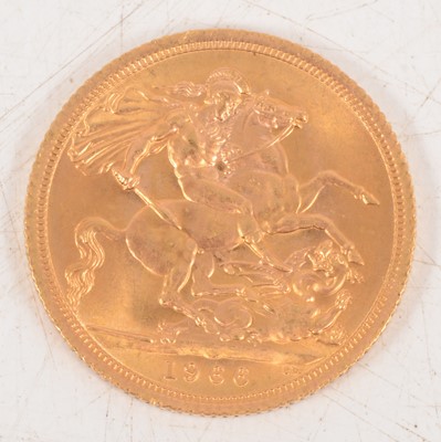 Lot 191 - Elizabeth II gold Sovereign coin, 1966