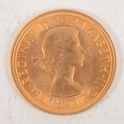 Lot 189 - Elizabeth II gold Sovereign coin, 1967