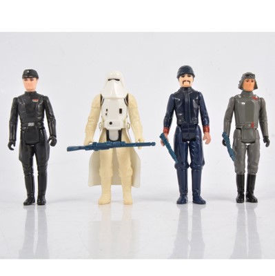 Lot 204 - Four original Star Wars figures Bespin Security Guard, AT-AT Commander, Imperial Commander, Imperial Stormtrooper.