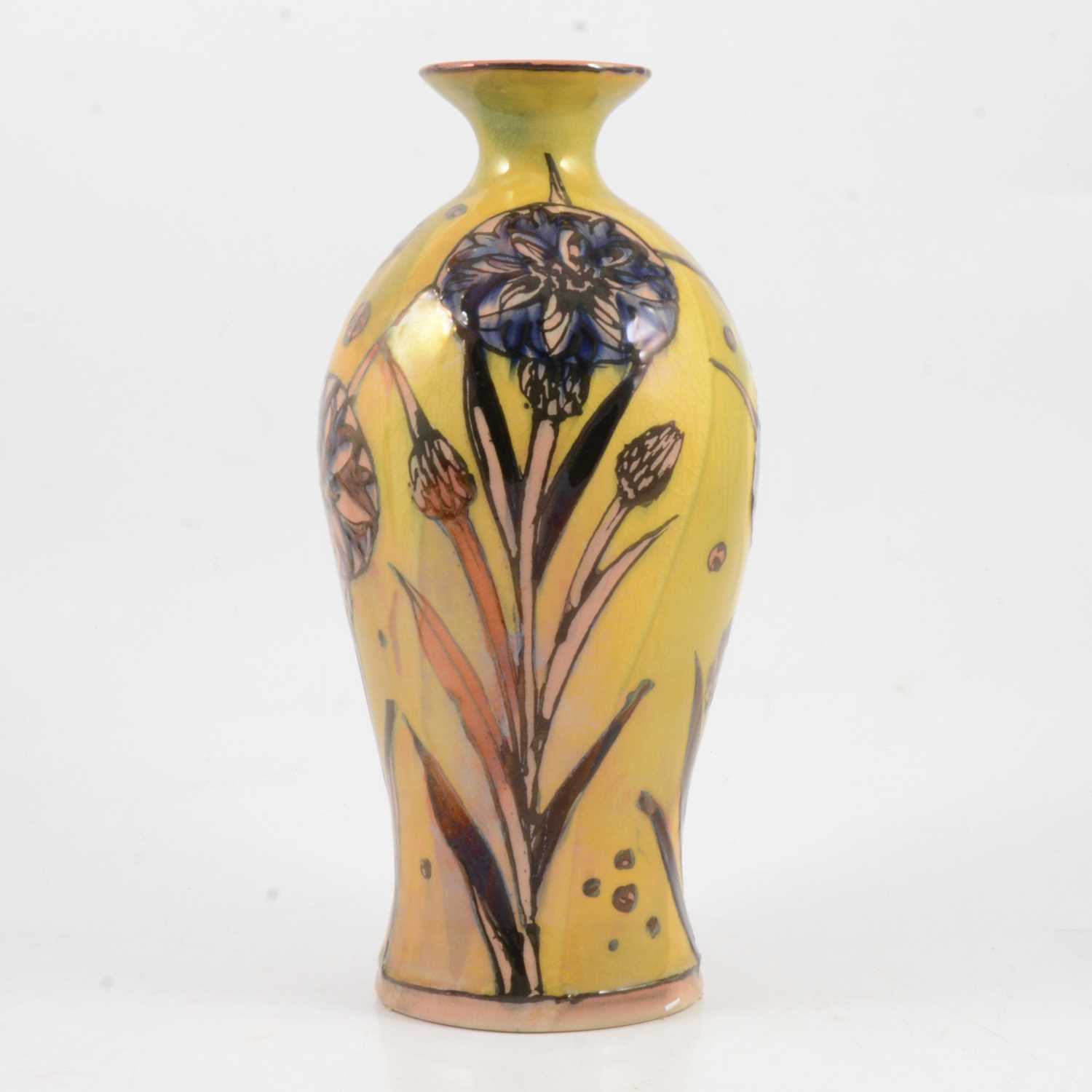 Lot 5 - Jonathan Cox, a 'Lustre Nouveau Cornflower' vase.