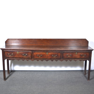 Lot 514 - George III oak dresser base