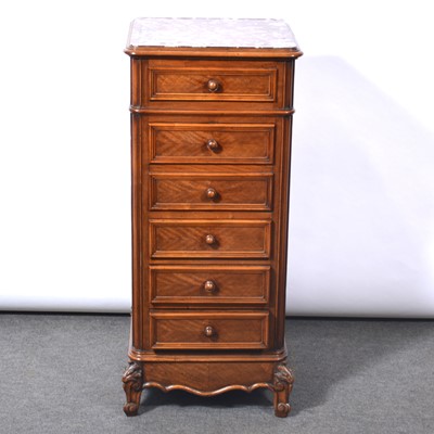 Lot 284 - French walnut semainier