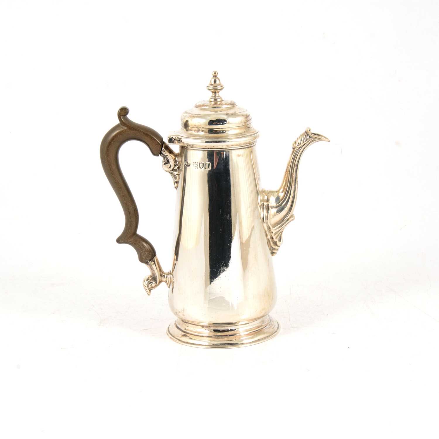 Lot 34 - Small Edwardian silver coffee pot, George Gilliam, London 1904