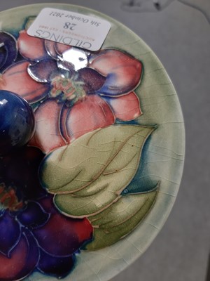 Lot 28 - Walter Moorcroft for Moorcroft Pottery, Clematis powder bowl and cover