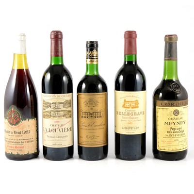 Lot 319 - Five bottles of assorted French vintage wines