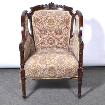 Lot 489 - Edwardian mahogany salon chair