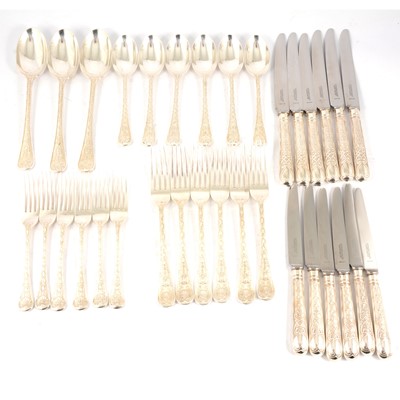 Lot 54 - Six place canteen of Victorian style cutlery, Garrard & Co, London 1964
