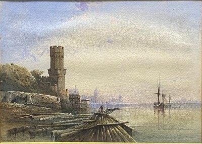 Lot 414 - Edward Richardson, On the Rhine at Cologne.