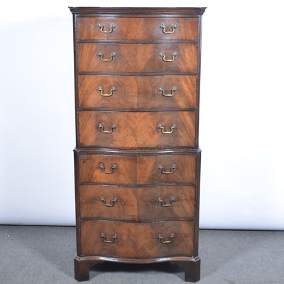 Lot 402 - Reproduction mahogany chest on chest