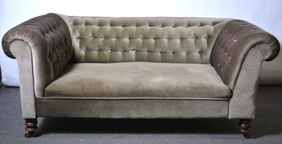 Lot 561 - Edwardian Chesterfield settee.