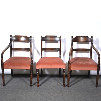 Lot 280 - Set of four George IV mahogany dining chairs