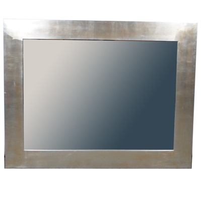 Lot 413 - Contemporary silvered framed wall mirror