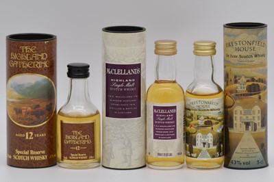 Lot 91 - Seven speciality bottlings of miniature Scotch whisky