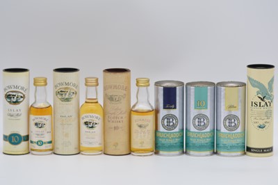 Lot 93 - Seven assorted single Islay malt Scotch miniature whiskies