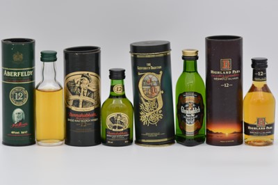 Lot 94 - Fourteen assorted single malt Scotch miniature whiskies