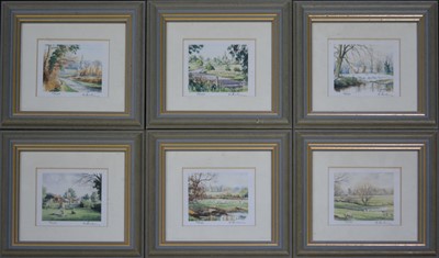 Lot 266 - After Nick Turley, Leicestershire landscapes