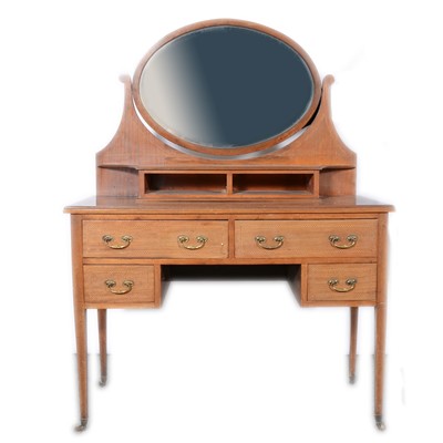 Lot 318 - Edwardian inlaid mahogany dressing table